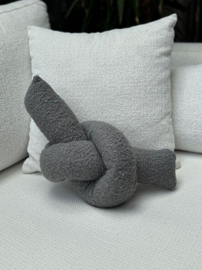 Aberto Design Dekorativni jastuk Dugum, 44x22x18 cm, siva