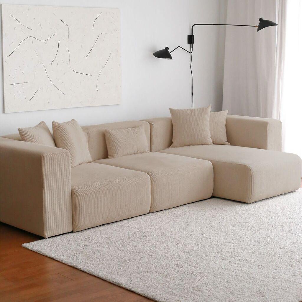 Atelier del Sofa Kutni set Yolo, 110x305x68 cm, Bež