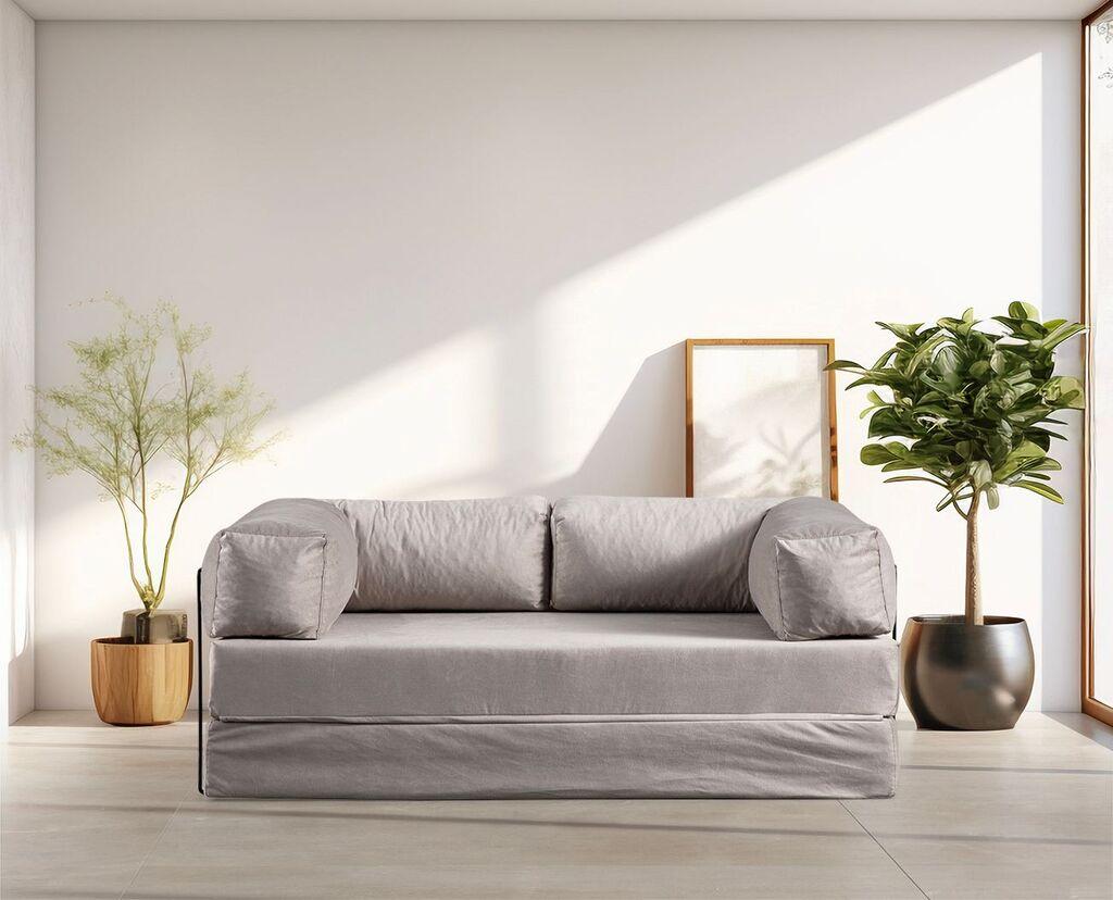 Atelier del Sofa Dvosjed na razvlačenje Via Con, 200x80x100cm, Siva