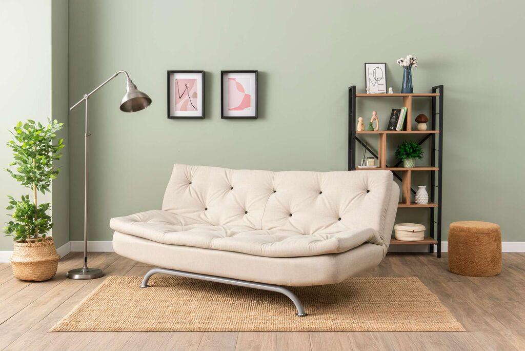 Atelier del Sofa Rivo sklopiva sofa, 185x63x82cm, bijela