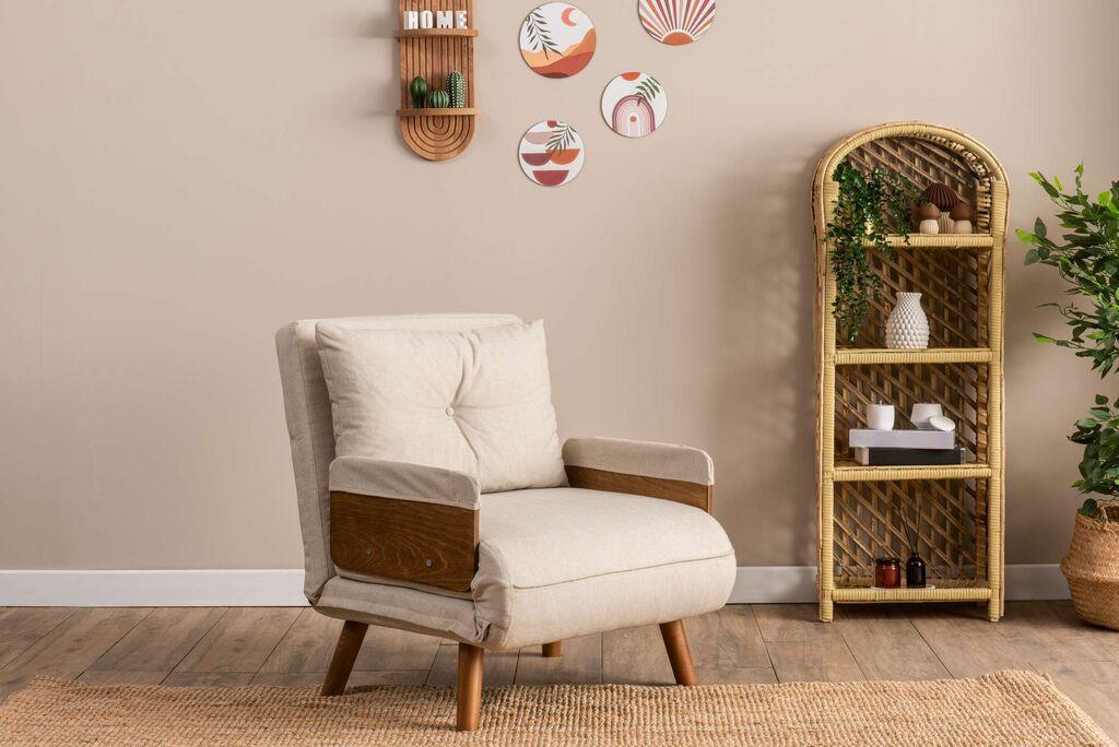 Atelier del Sofa Fotelja na razvlačenje Cosmo, 190x70x82 cm, Krem