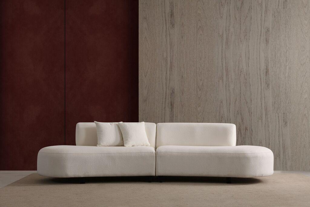 Atelier del Sofa Kutna garnitura Pars Cream, 100x70x300 cm, Bež