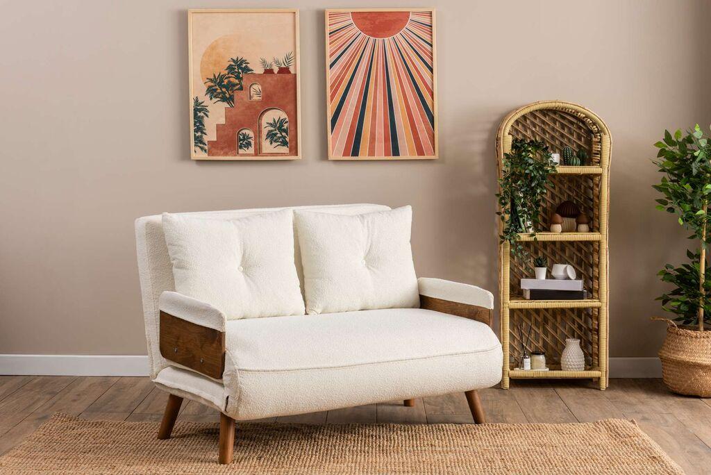 Atelier del Sofa Dvosed na razvlačenje Cosmo, 190x120x82 cm, Bijeli