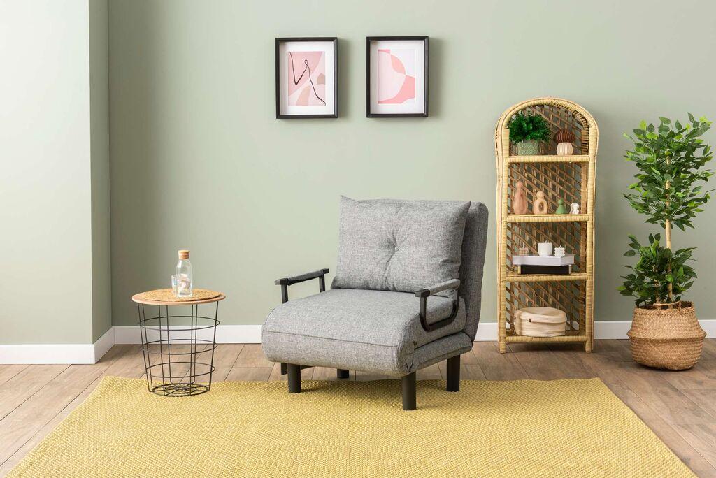 Atelier del Sofa Fotelja na razvlačenje Sento, 175x50x75 cm, Siva