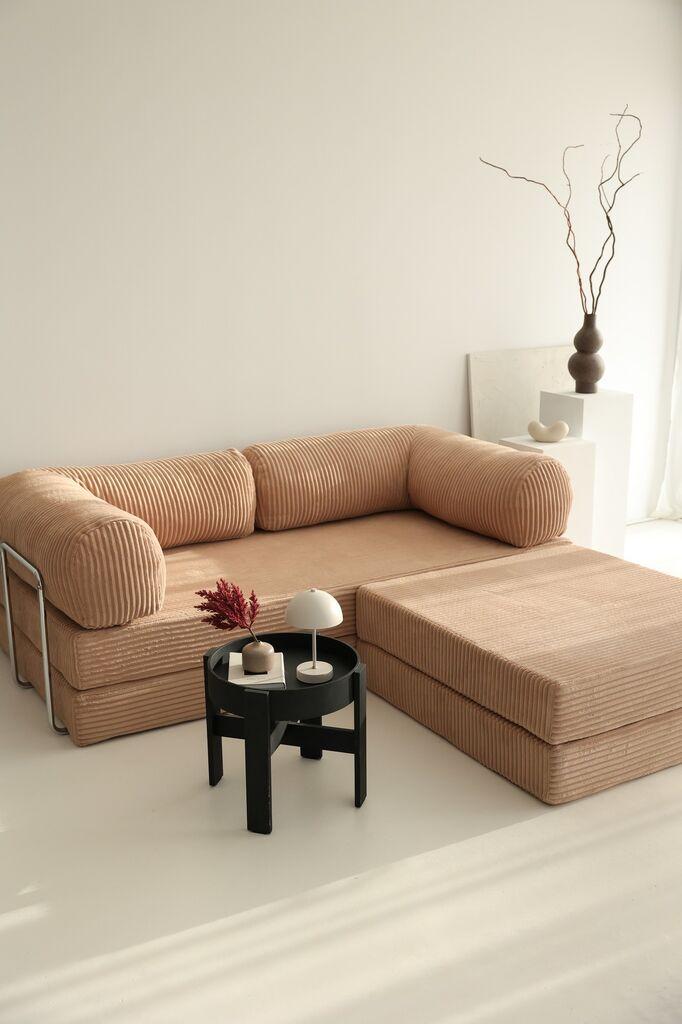 Atelier del Sofa Ugaona garnitura Nook, 100x100x34 cm, Boja kajsije
