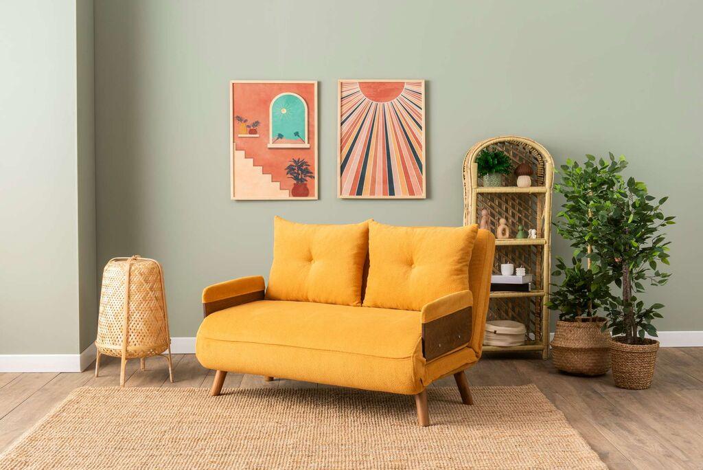 Atelier del Sofa Dvosed na razvlačenje Cosmo, 190x120x82 cm, Narandžasti