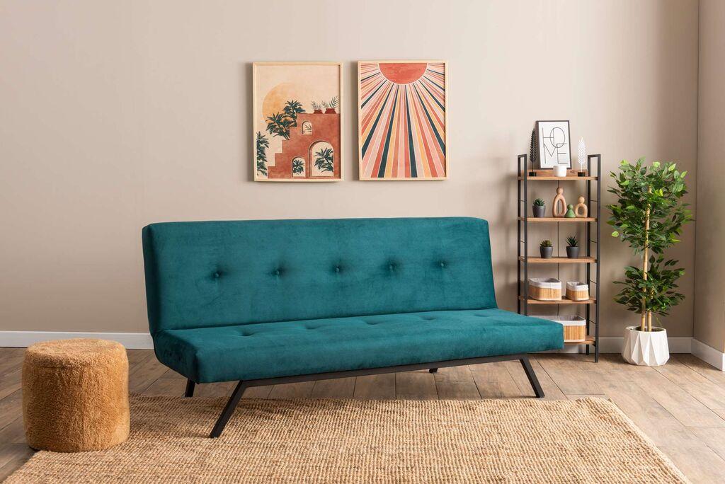 Atelier del Sofa Zola sklopiva sofa, 180x64x78cm, Petrolej