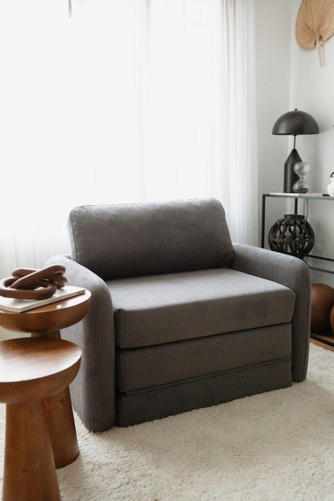 Sklopiva fotelja Atelier del Sofa Nest, 110x77x83cm, siva