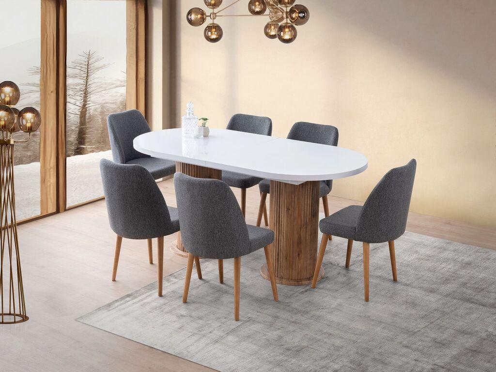 Hanah Home Trpezarijski sto Gusto - 2951, 180x77x90 cm, Bijeli