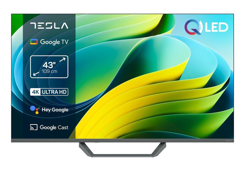 Tesla Smart TV QLED Q43E655GUS, 43", UHD, Google TV