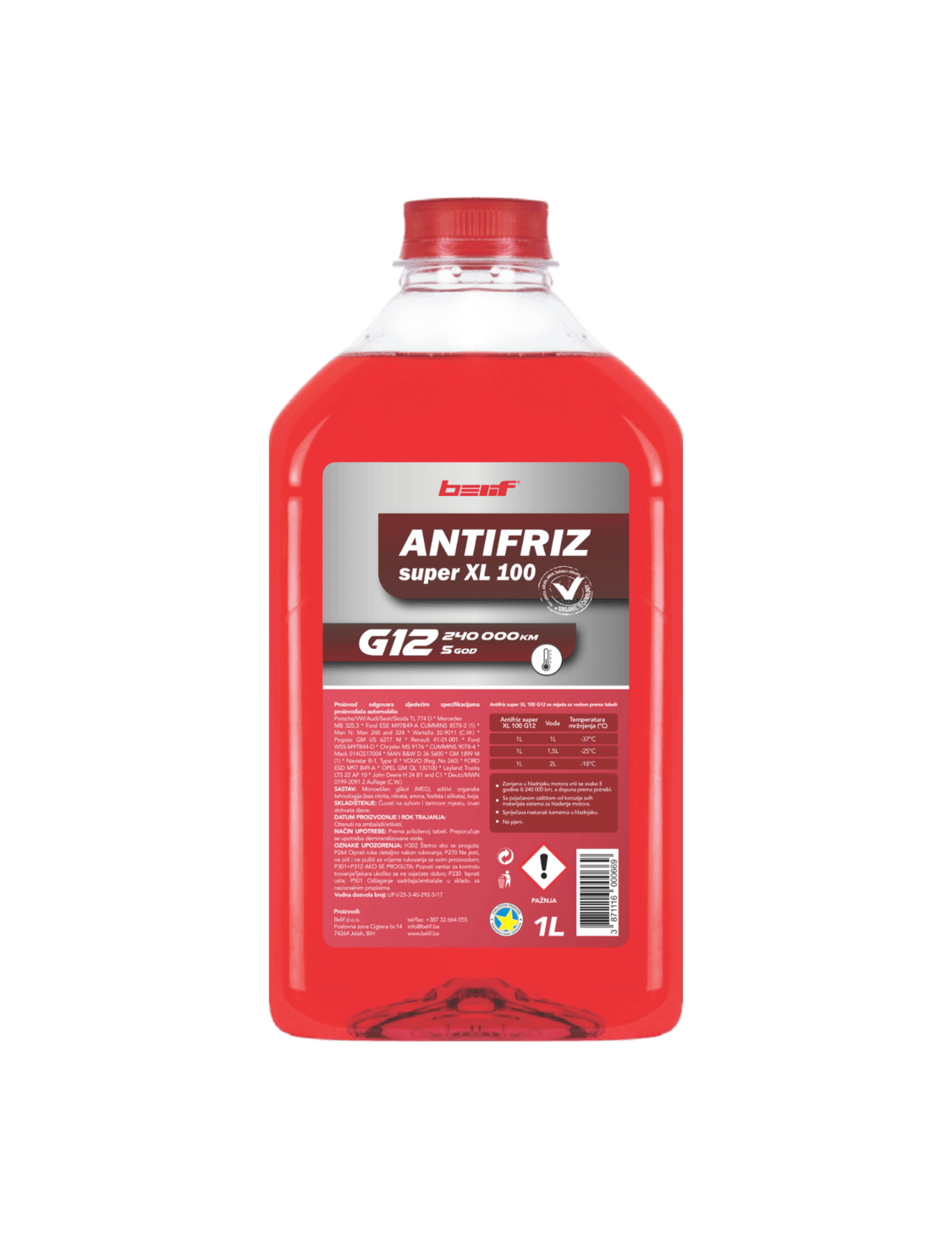 BELIF Antifriz Super 100% XL G12 1L
