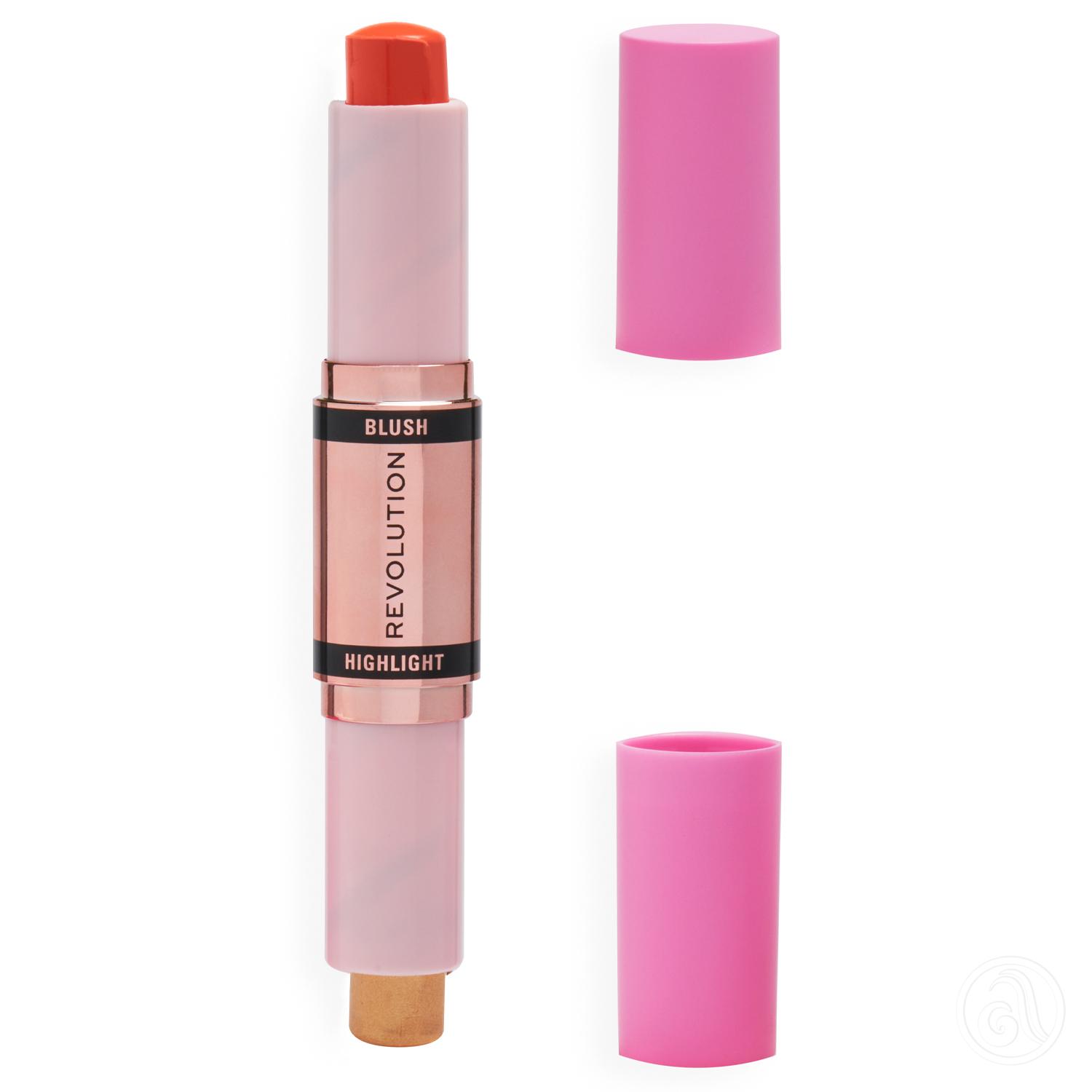 REVOLUTION Rumenilo i hajlajter u stiku Coral Dew 2x4.3g