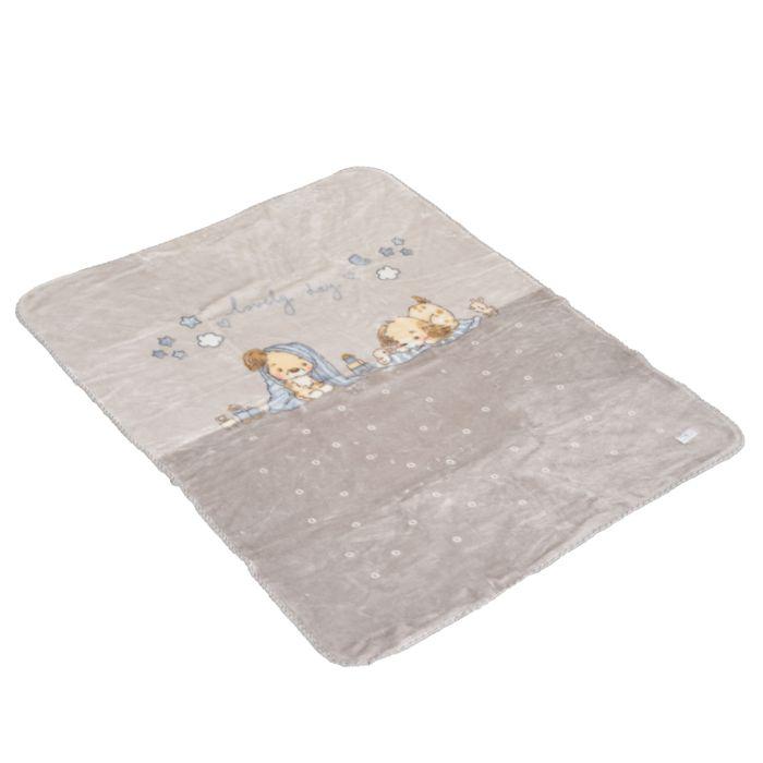 Cangaroo Dekica za bebu Softy Lovely day, 110x140cm, Siva