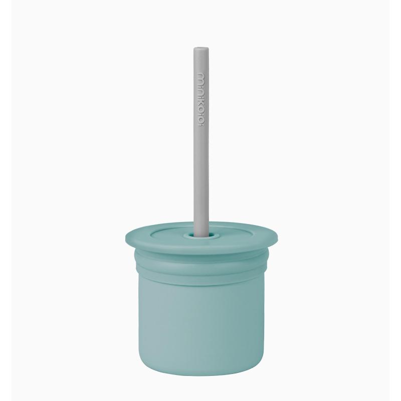 MINIKOIOI Sip + Snack Aqua Green/Powder Grey, zelena i siva