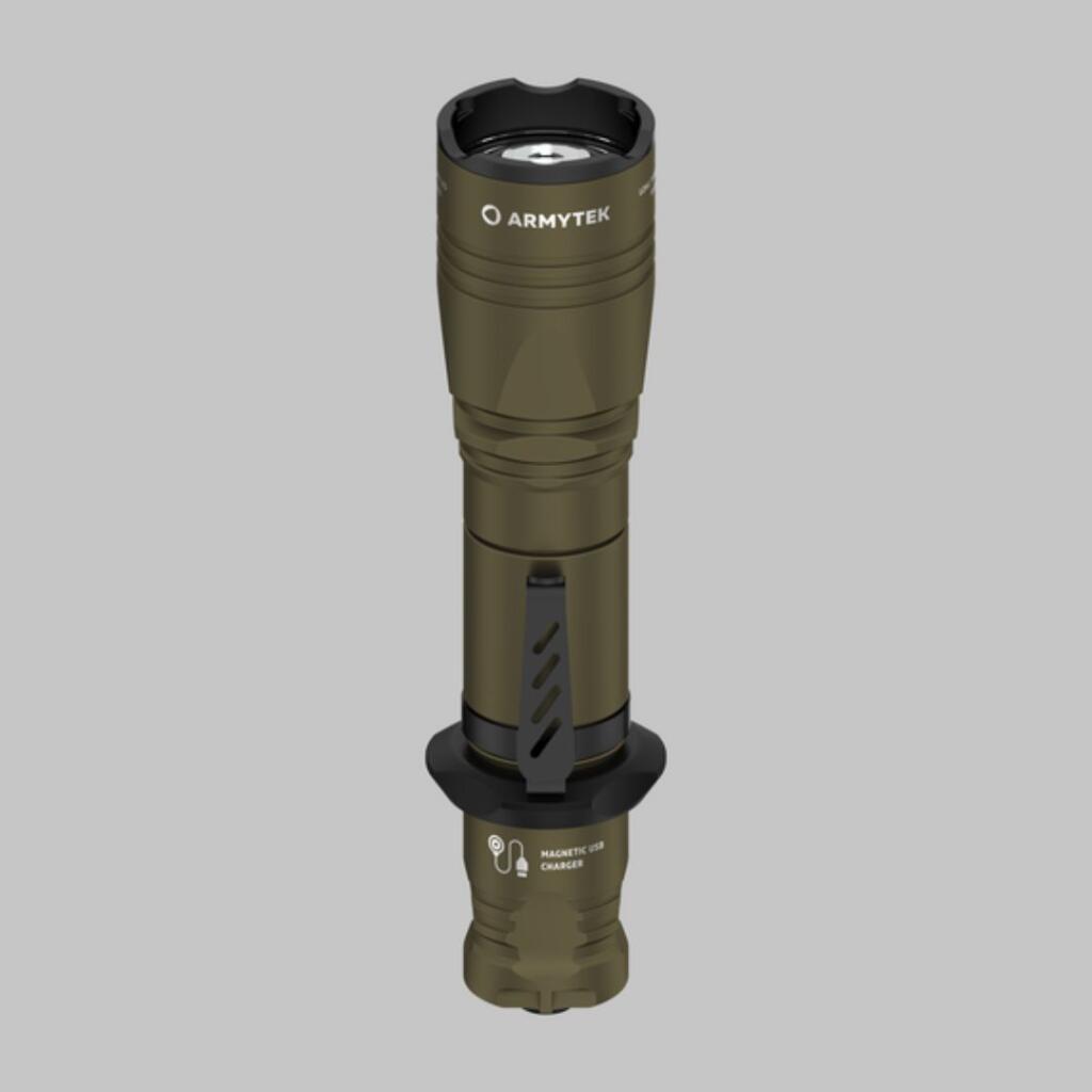Armytek Lampa Dobermann v1.5 Pro USB + 3500mAh / XHP35HI, Toplo svijetlo, Maslinasta