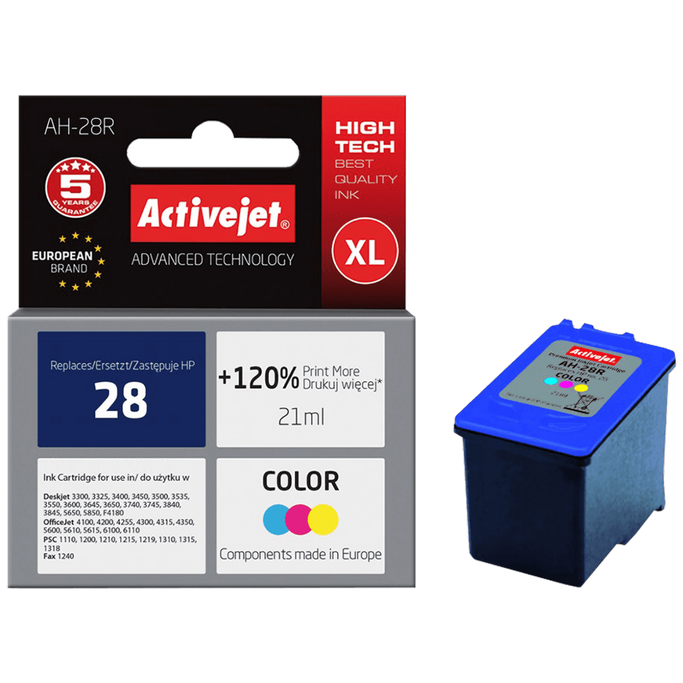 ACTIVEJET Tinta za printer HP 28 C8728A AH-28R, 21ml