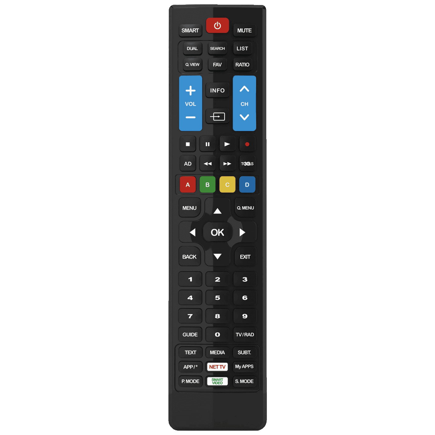 SUPERIOR Daljinski upravljač za LG TV i Smart prijemnik RC LG, Crni