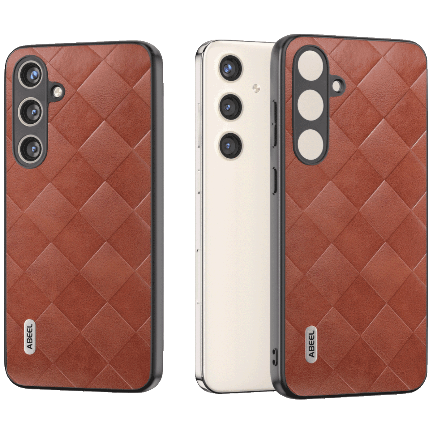 NN-SU Maska za Galaxy S24+, TPU + PC + PU, Koža, Smeđe boje