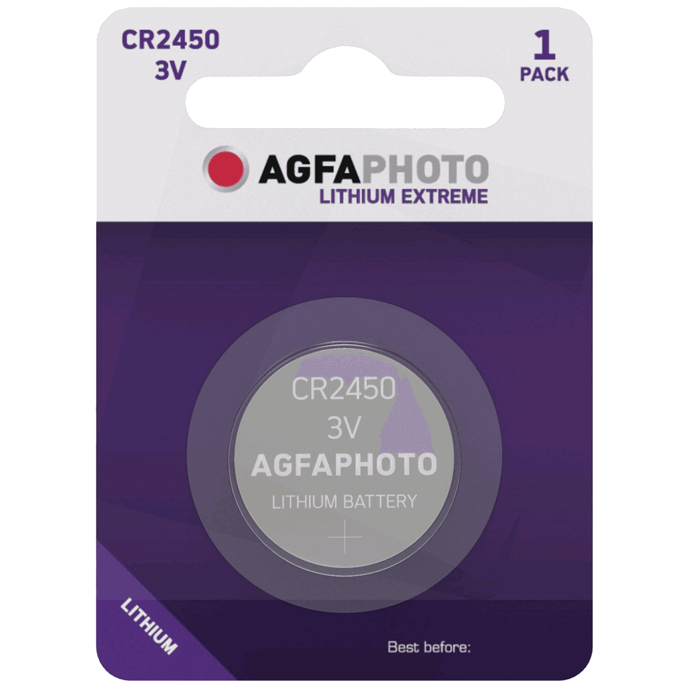 AGFA Litijumska baterija CR2450 B1, 3V, Dugmasta, Blister 1 komad