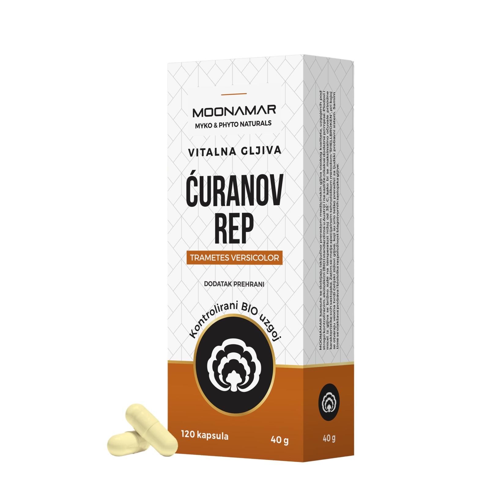 MOONAMAR Ćuranov rep kapsule Trametes v. - Puranov rep, 120 komada
