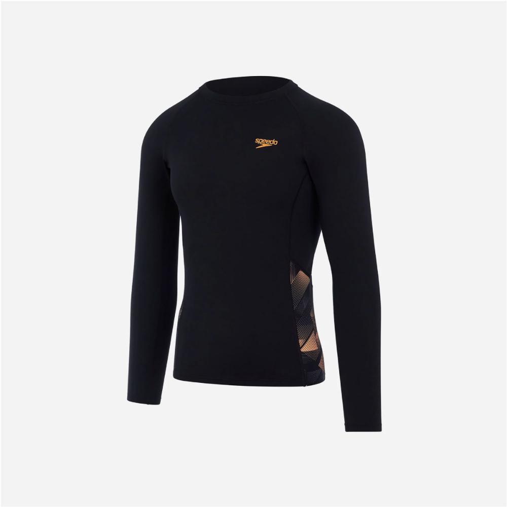 Speedo Muška zaštitna majica za pivanje Ls Sp Top AM, Crna