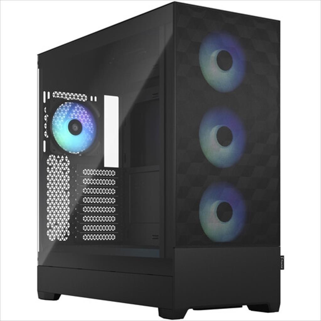Fractal kućište Fractal Design E-ATX Mid-Tower Pop XL Air RGB crno, 4x120mm Aspect 12 RGB, s prozorom, prednja mreža, Fd-C-Por1X-06