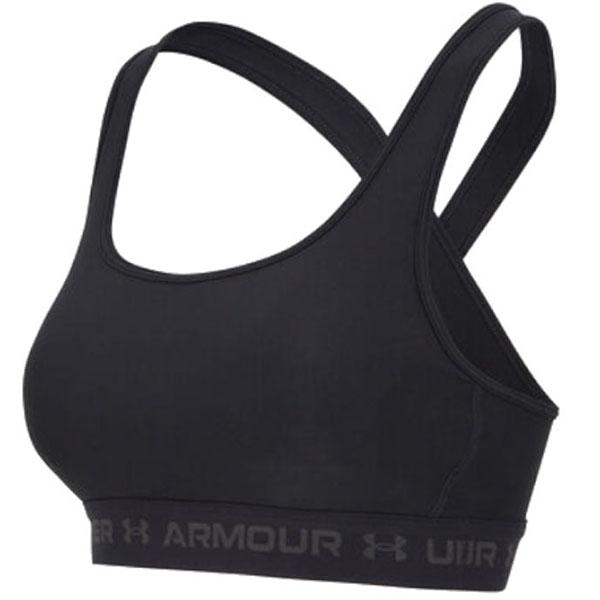 Under Armour Ženski sportski top Trn bra ua crossback mid, Crni