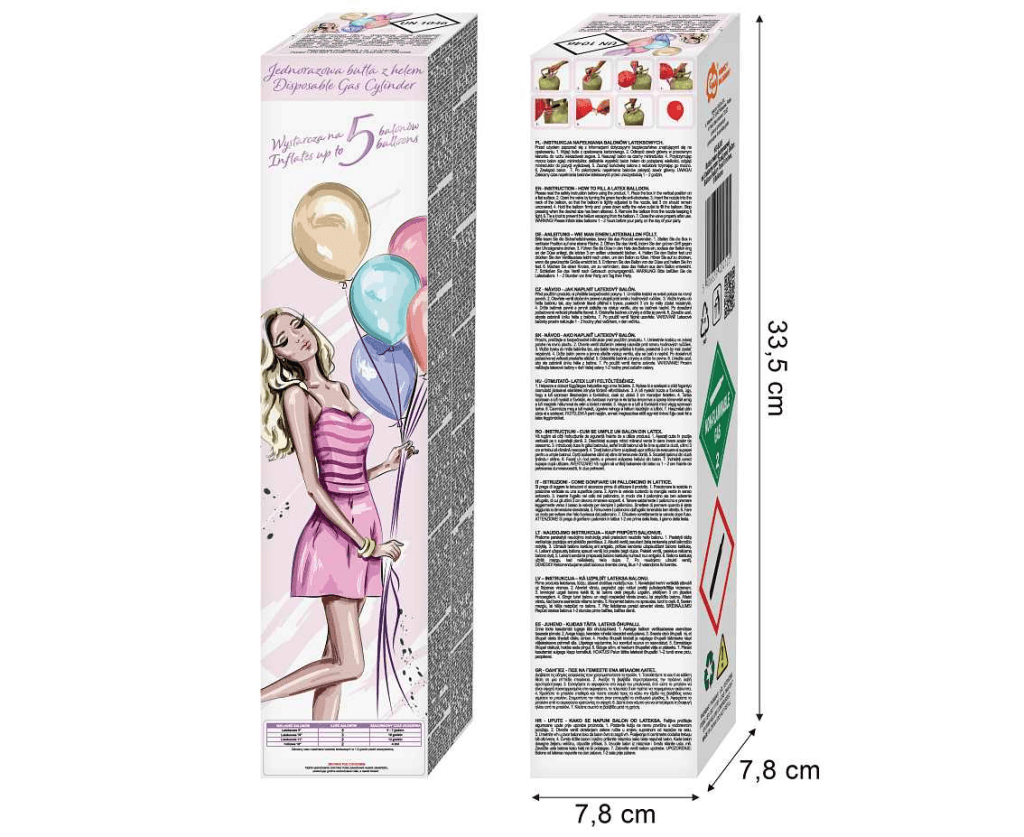 Boca Helija Hg-Bj05, Za 5 balona, 25cm