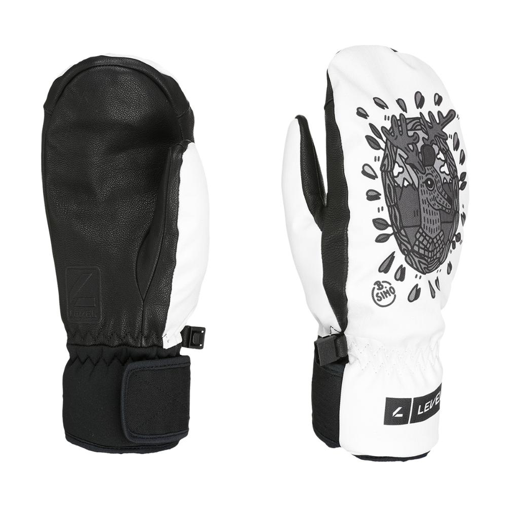 Level Muške skijaške rukavice Vertigo Pro Mitt, Bijelo-Crne