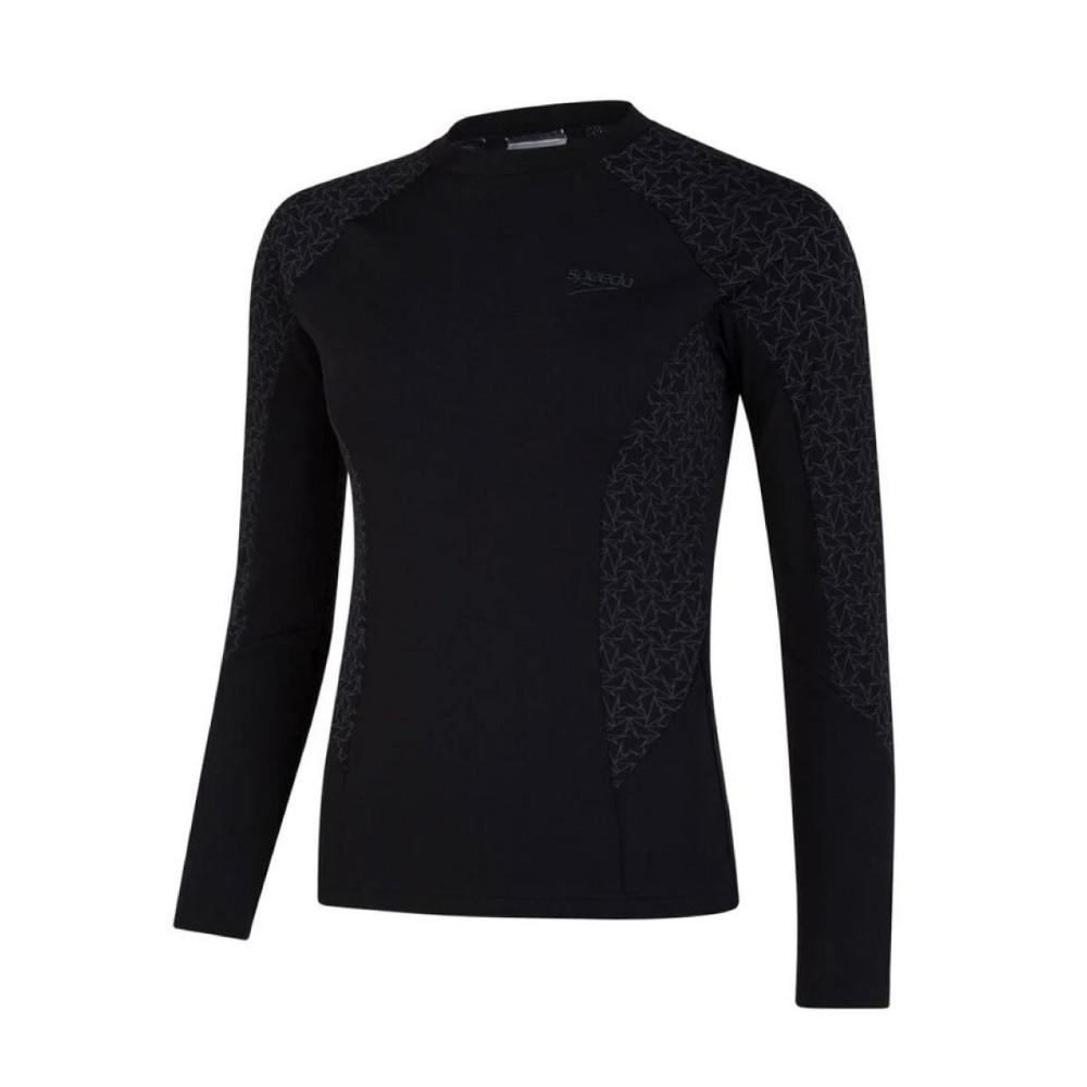 Speedo Ženska zaštitna majica za plivanje Boomstar Alv Ls Rash Top Af, Crna