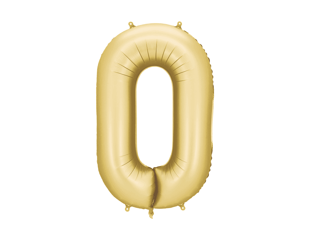 Folijski balon Broj 0 Fb1S-0-019, 86cm, Zlatne boje