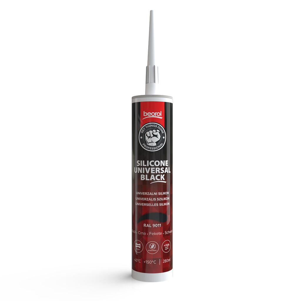 BEOROL Univerzalni acetatni silikon 280ml crni