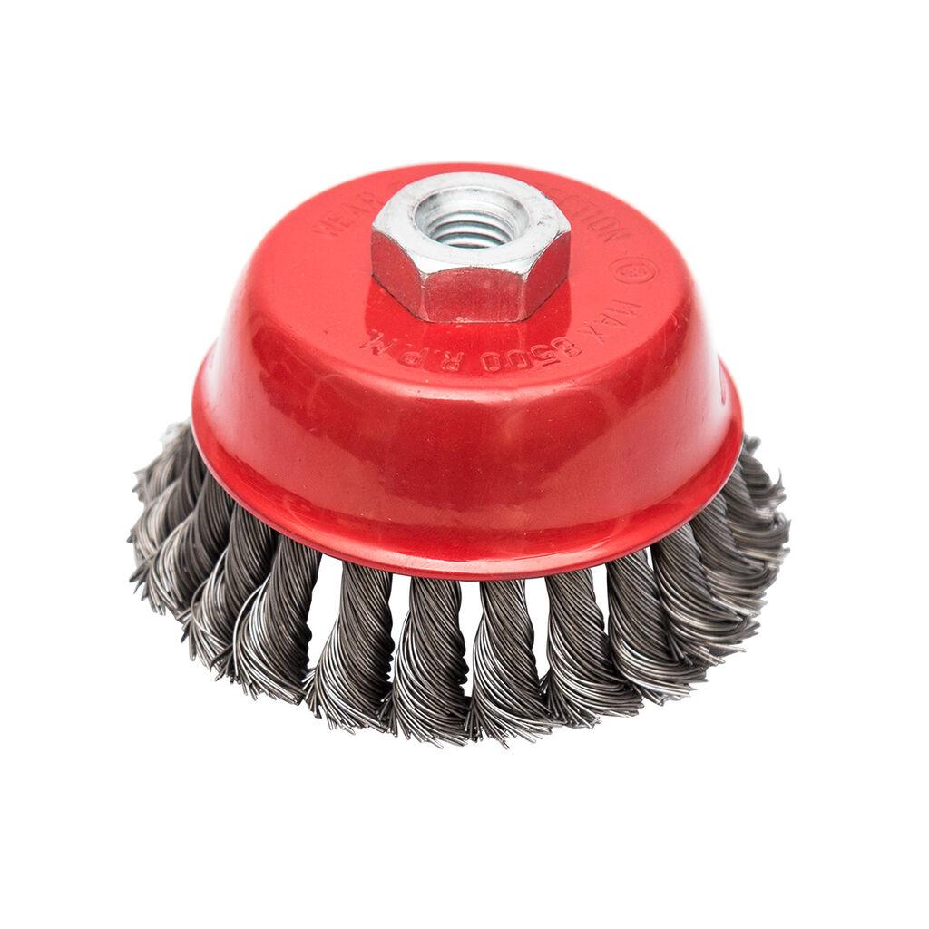 PROCUT Strojna čelična četka za brusilicu tordirani lonac o100mm krom