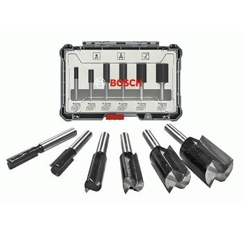 Bosch 6-dijelni set ravnih glodala, 6 mm drška 2607017465, 6-dijelni set ravnih glodala.