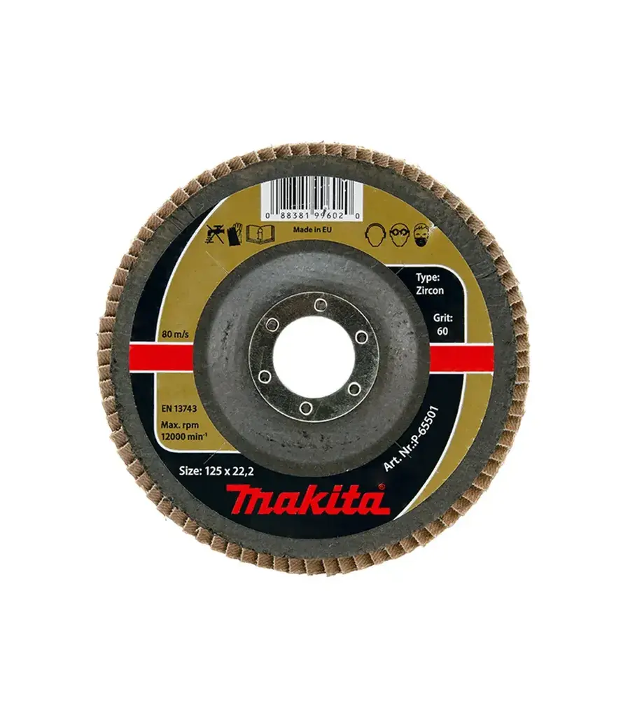 Makita Lamelna brusna ploča za nerđajući čelik P-65523, Podloga od staklenih vlakana, Zr 125 mm