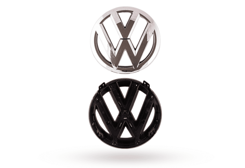 Znak prednje maske volkswagen Vw, 146 mm, Siva