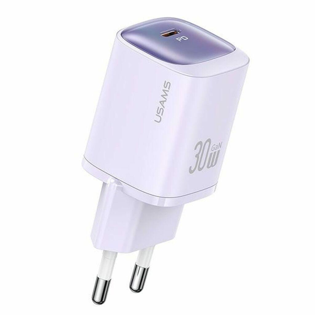 Usams Brzi punjač CC251, 30W, 1C, GaN, Ljubičasti