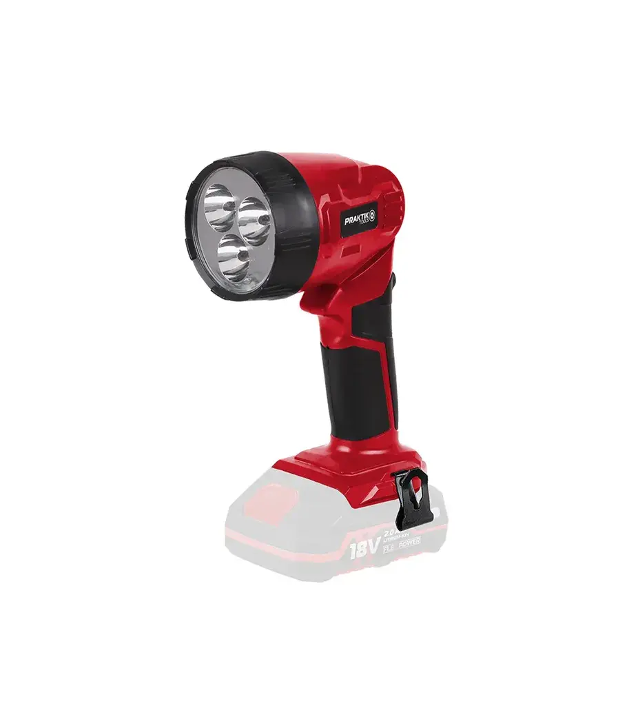 Praktik Akumulatorska lampa PTQ099, 18V, Solo, Crveno-crna