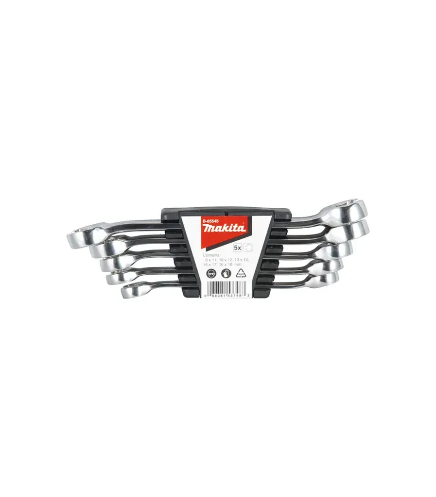Makita Set otvorenih okastih ključeva B-65545, Petodijelni, 9×11, 10×12, 13×14, 15×17, 16×18 mm