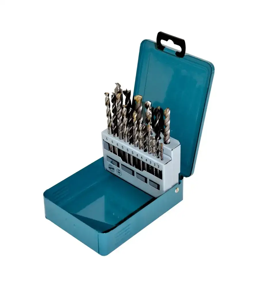 Makita Set burgija za metal, drvo i ciglu u metalnoj kutiji D-46202, 18 Dijelova