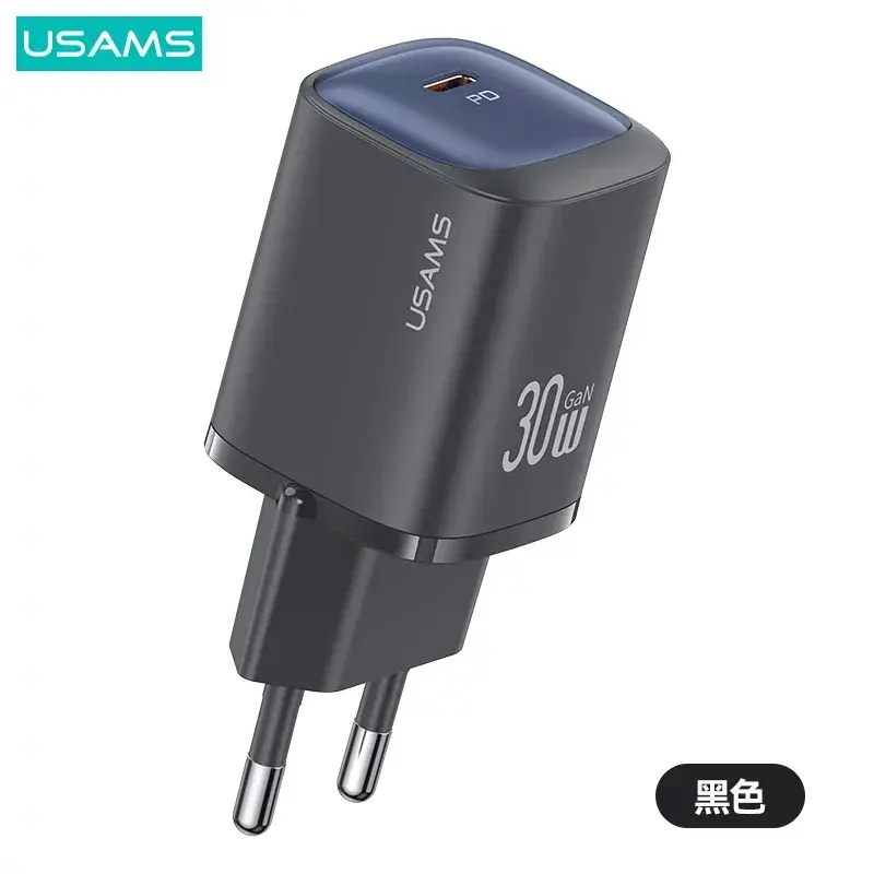 USAMS CC251 30W 1C GaN Fast punjač (EU) black