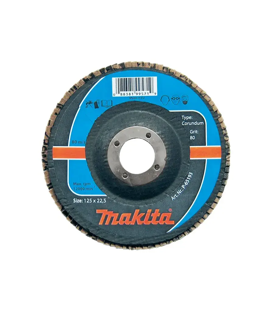 Makita Lamelna brusna ploče za metal P-65193, Podloga od staklenih vlakana, Cor 125 mm