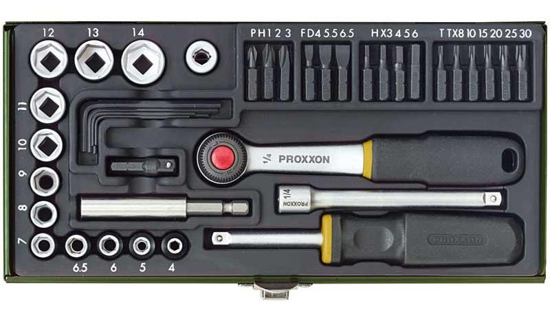 Proxxon Set nasadnih ključeva, 1/4", 39 komada