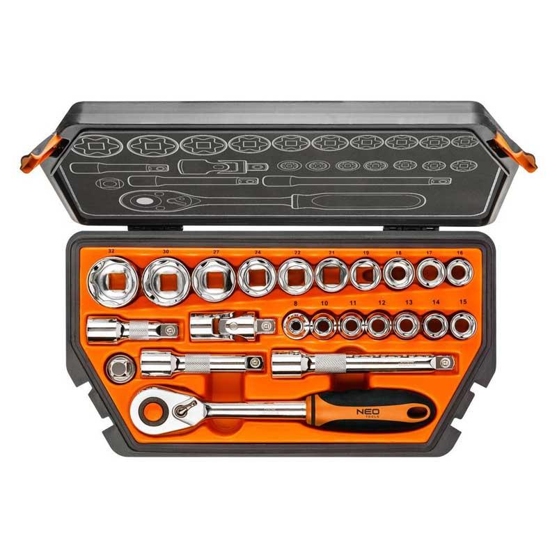 Neo Set nasadnih ključeva 1/2", 23 komada, 08-616