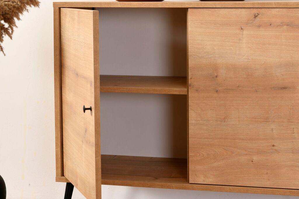 Hanah Kućna konzola Calvin, 80x180x41 cm, Hrast