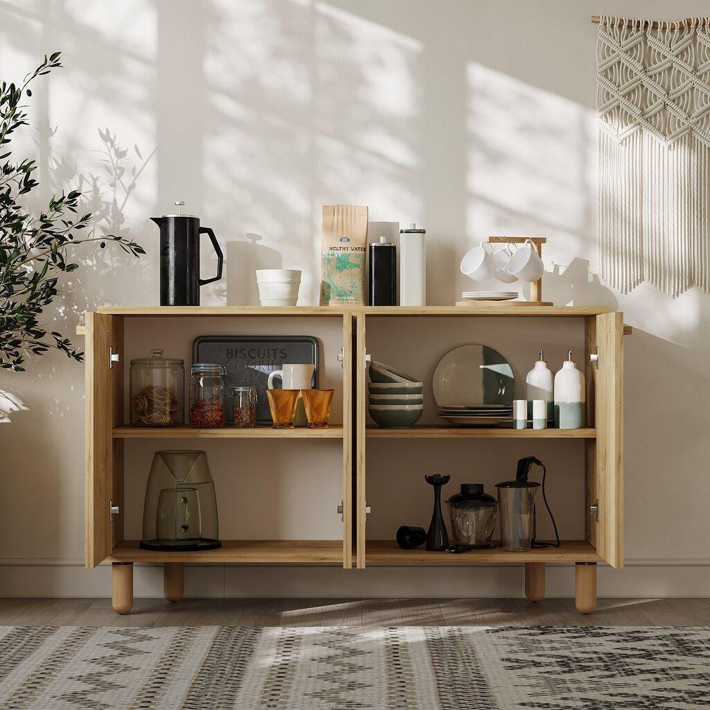 Hanah Kućna konzola Venecija, 120x73,6x29,6 cm, Hrast