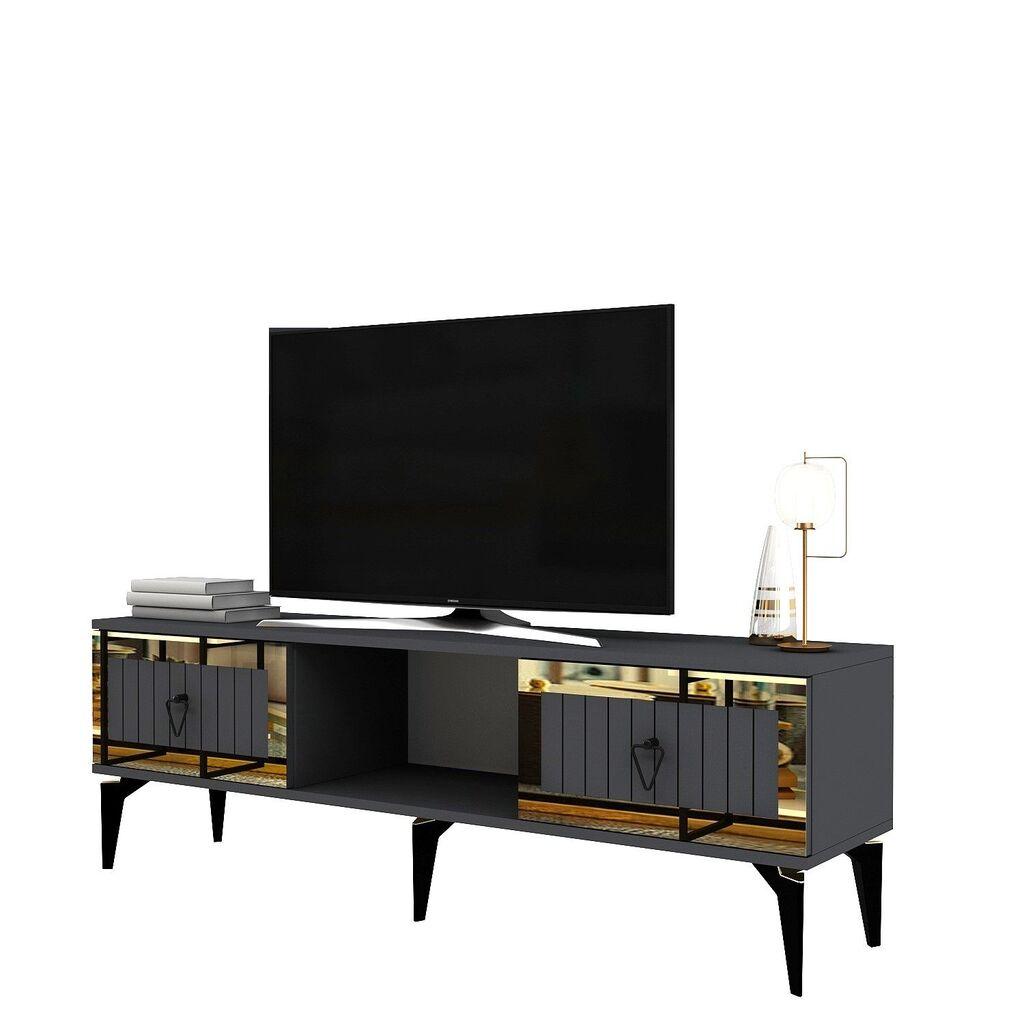 Hanah Kućni TV komoda Linda, 150x44,6x29,6 cm, antracit-zlatna boja