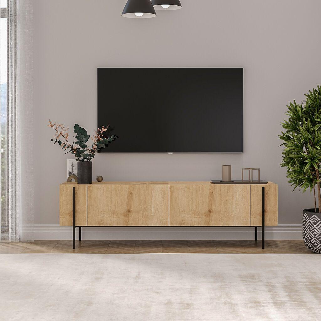Hanah Kućna TV komoda Herman, 160x45,6x31,4 cm, Hrast