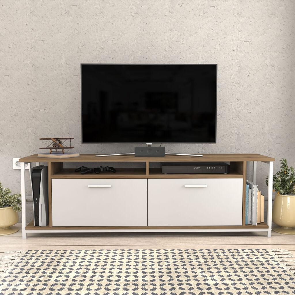 Hanah Home TV komoda Omar, 160x50,8x35 cm, Bijelo-Orah