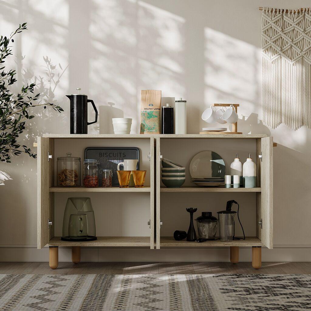 Hanah Kućna konzola Venecija, 120x73,6x29,6 cm, Pješčana